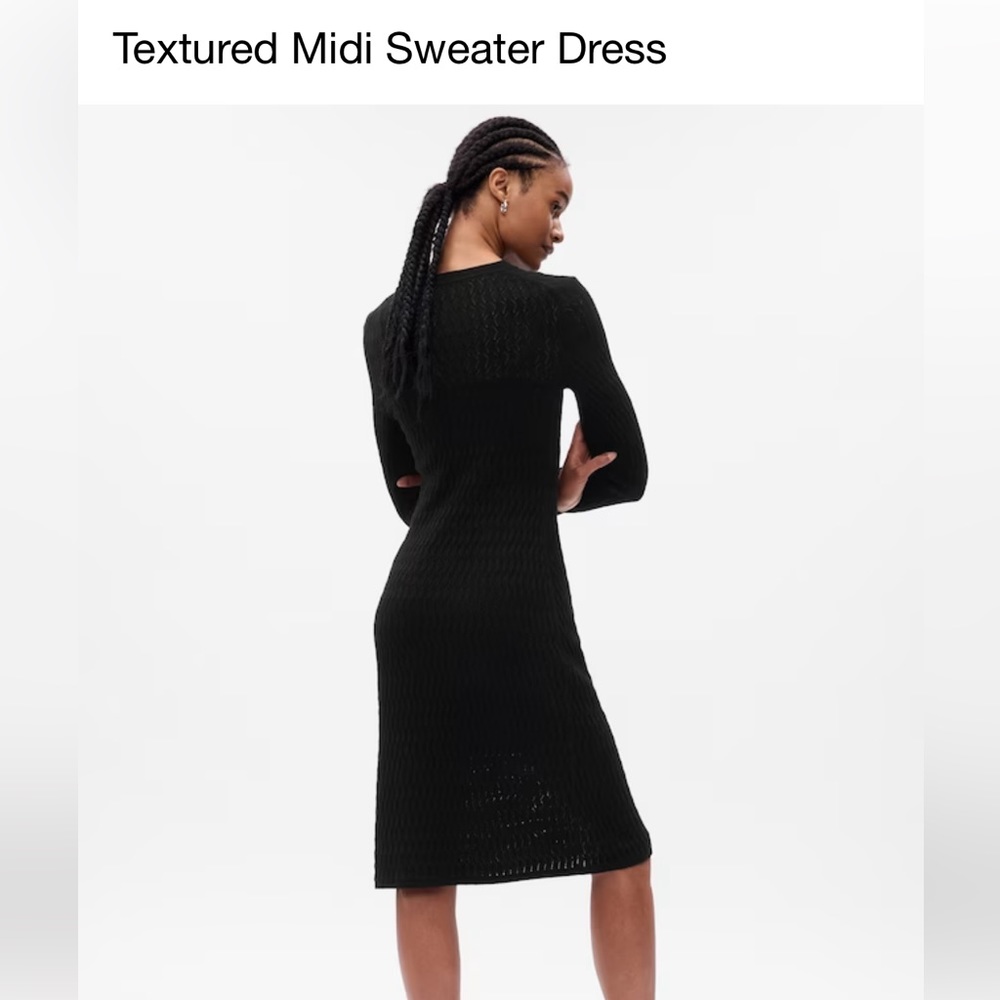 Gap Textured Midi Sweater Dress